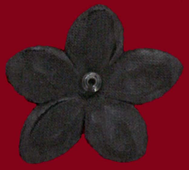 SATIN FLOWERS - BLACK